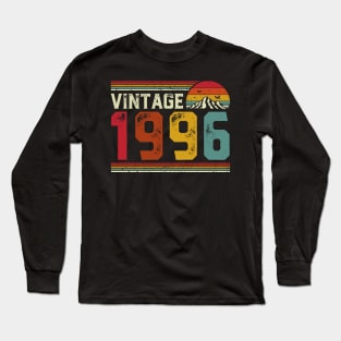 Vintage 1996 Birthday Gift Retro Style Long Sleeve T-Shirt